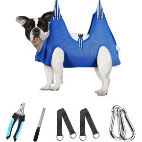 Pet Dog Grooming Hammock for Dogs & Cats, Dog Hammock for Grooming Dog Grooming Harness Bag with Nail Clippers Dog Sling Dog Hanging Harness for Nail Trimming (Medium Dog) in Saudi Arabia