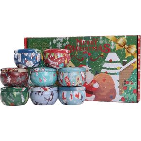 Aesorad Christmas Scented Candles Christmas Gifts for Women 2.5 oz Natural Soy Aromatherapy Candle for Home Scented Xmas Gifts 8 Packs in Saudi Arabia