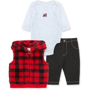 Little Me Clothes for Baby Girl's and Baby Boy's 3-Piece Jacket, Pant, and Vest Set, 0-12 Months
