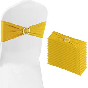 Black Chair Sashes 25 Pack Spandex Stretch Chair Band Sashes with Buckles for Folding Chairs Wedding Party Reception Baby Shower Events Banquet Decorations in Kuwait