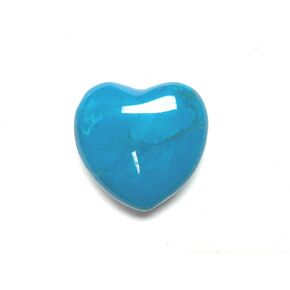 Crystal Collection: Amethyst 30MM Polished Worry Stone Puff Heart and Velvet Pouch