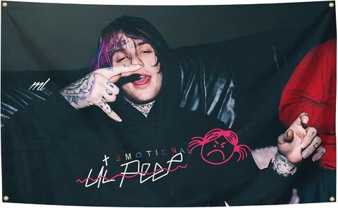 GLoGi Rap Singer Music Poster Lil Singer Peep Tapestry 3X5 Feet Home Decoration Tapestry Bedroom, Living Room, University Dormitory Decoration Available for Indoor and Outdoor Use in Saudi Arabia