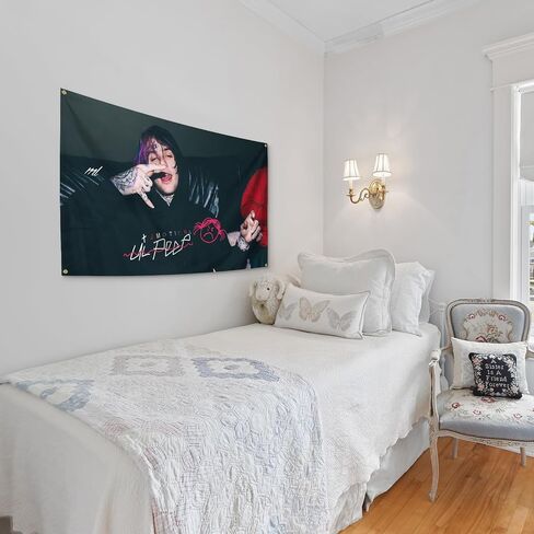 GLoGi Rap Singer Music Poster Lil Singer Peep Tapestry 3X5 Feet Home Decoration Tapestry Bedroom, Living Room, University Dormitory Decoration Available for Indoor and Outdoor Use in Saudi Arabia