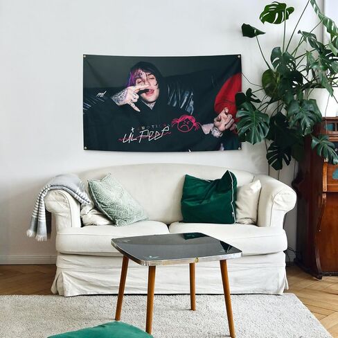 GLoGi Rap Singer Music Poster Lil Singer Peep Tapestry 3X5 Feet Home Decoration Tapestry Bedroom, Living Room, University Dormitory Decoration Available for Indoor and Outdoor Use in Saudi Arabia