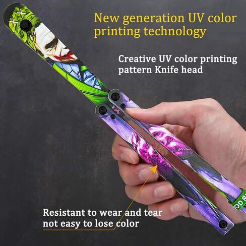 KEEDAS Folding Printed Patterns Plastic Tool, Integral Channel Handle, Ultra-Lightweight Durable, Best Balance and Inertia, Great for Beginners (Clowns) in Kuwait