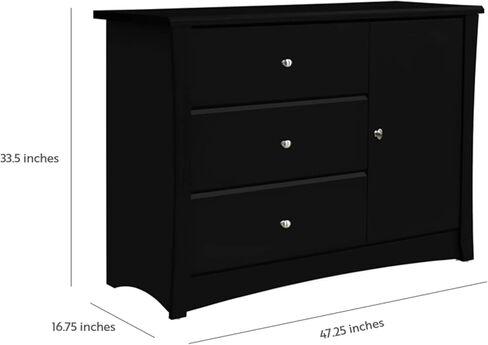 ستوركرافت كريسنت صندوق 3 أدراج، أبيض، لغرفة نوم الأطفال اسود in Kuwait