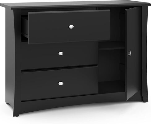 ستوركرافت كريسنت صندوق 3 أدراج، أبيض، لغرفة نوم الأطفال اسود in Kuwait