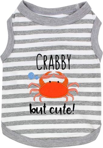 Parisian Pet Crab Tee Dog Clothes Tee T-Shirt, S in Saudi Arabia