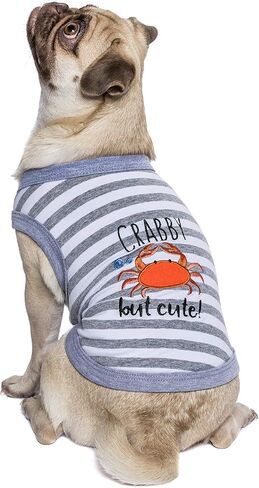 Parisian Pet Crab Tee Dog Clothes Tee T-Shirt, S in Saudi Arabia