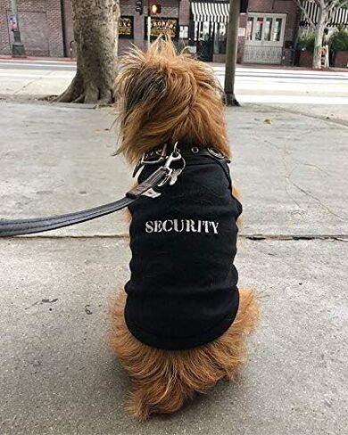 Parisian Pet Dog Cat Security Tee Shirt Embroidered T-Shirt, XS in Saudi Arabia