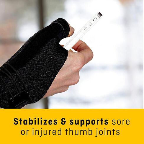 FUTURO Deluxe Thumb Stabilizer, Left or Right Hand, Small/Medium Size, Adjustable, Stabilizes and Supports Sore, Weak or Injured Thumb, Soft and Breathable Materials Enhance Comfort (45843ENR) in Kuwait