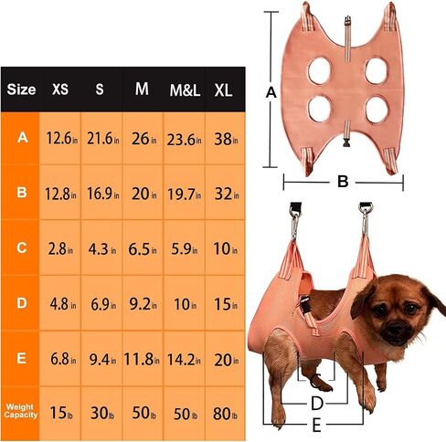 Pet Dog Grooming Hammock for Dogs & Cats, Dog Hammock for Grooming Dog Grooming Harness Bag with Nail Clippers Dog Sling Dog Hanging Harness for Nail Trimming (Medium Dog) in Saudi Arabia