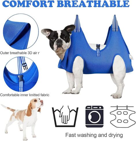 Pet Dog Grooming Hammock for Dogs & Cats, Dog Hammock for Grooming Dog Grooming Harness Bag with Nail Clippers Dog Sling Dog Hanging Harness for Nail Trimming (Medium Dog) in Saudi Arabia