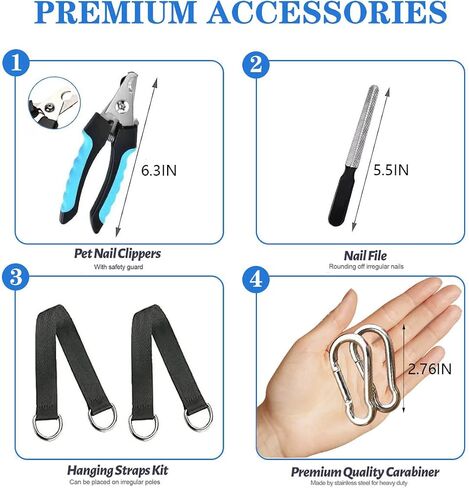 Pet Dog Grooming Hammock for Dogs & Cats, Dog Hammock for Grooming Dog Grooming Harness Bag with Nail Clippers Dog Sling Dog Hanging Harness for Nail Trimming (Medium Dog) in Saudi Arabia