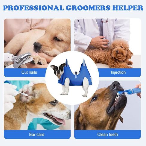 Pet Dog Grooming Hammock for Dogs & Cats, Dog Hammock for Grooming Dog Grooming Harness Bag with Nail Clippers Dog Sling Dog Hanging Harness for Nail Trimming (Medium Dog) in Saudi Arabia