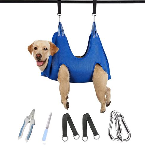 Pet Dog Grooming Hammock for Dogs & Cats, Dog Hammock for Grooming Dog Grooming Harness Bag with Nail Clippers Dog Sling Dog Hanging Harness for Nail Trimming (Medium Dog) in Saudi Arabia