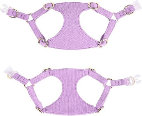 مجموعة حزام ومقود الكلاب الصغيرة من ديدوج، حزام ناعم ولطيف للكلاب الصغيرة، حزام كلب قابل للتعديل مقاس XXS لتدريب الجراء على المشي، أرجواني، مقاس XXS in Kuwait