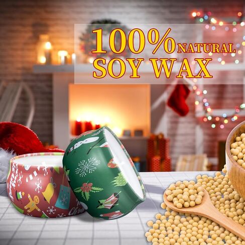 Aesorad Christmas Scented Candles Christmas Gifts for Women 2.5 oz Natural Soy Aromatherapy Candle for Home Scented Xmas Gifts 4 Packs in Saudi Arabia