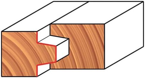 Freud 99-032: 1-21/32" (dia.) Wedge Tongue & Groove Bit with 1/2" shank, 10¡ shank length in Saudi Arabia