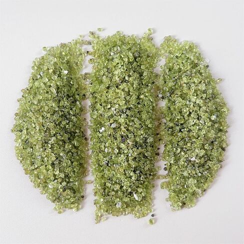 RECKSI 0.5lb Natural Crystal Chips Crushed Tumbled Quartz Pieces Bulk 1/2lb Reiki Mini Stones, Peridot in Kuwait