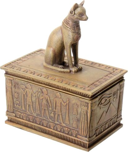 Summit Sandstone Colored Bastet Box with Egyptian Detailed Bottom Design in Saudi Arabia