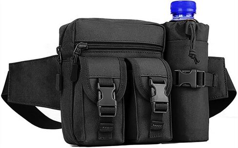 Huntvp Tactical Waist Pack Pouch With Water Bottle Pocket Holder Waterproof Molle Fanny Hip Belt Bag in Saudi Arabia