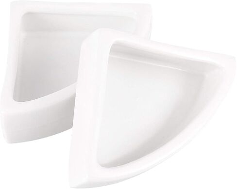 أطباق مياه طعام الزواحف من ibasenice، أطباق سيراميك طعام الحيوانات الصغيرة، طبق دودة طبق سيراميك، وعاء طعام ليوبارد جيكو (مثلث متوسط، قطعتان) in Kuwait