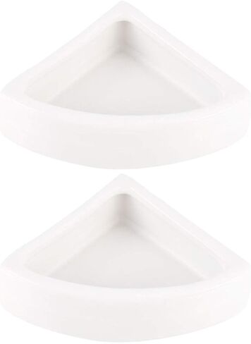 أطباق مياه طعام الزواحف من ibasenice، أطباق سيراميك طعام الحيوانات الصغيرة، طبق دودة طبق سيراميك، وعاء طعام ليوبارد جيكو (مثلث متوسط، قطعتان) in Kuwait