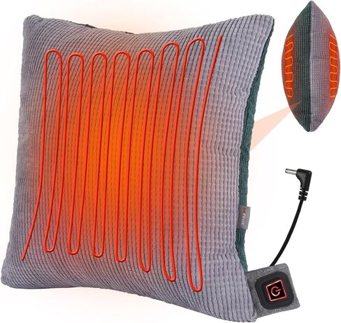وسادة دعم الظهر للتدفئة مزدوجة الجوانب من فيرست إي، وسادة تدفئة 45 سم × 45 سم لتخفيف الألم وآلام الظهر والتشنجات والوسادة الكهربائية للبطن والرقبة والكتفين و3 إعدادات للحرارة وإعدادات المؤقت in Kuwait