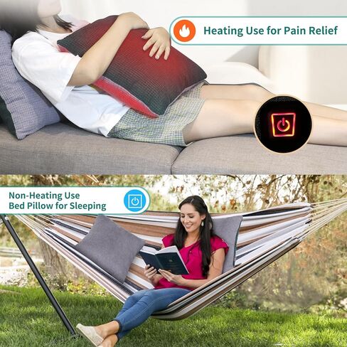 وسادة دعم الظهر للتدفئة مزدوجة الجوانب من فيرست إي، وسادة تدفئة 45 سم × 45 سم لتخفيف الألم وآلام الظهر والتشنجات والوسادة الكهربائية للبطن والرقبة والكتفين و3 إعدادات للحرارة وإعدادات المؤقت in Kuwait