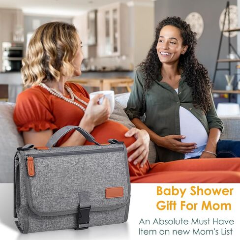 Portable Diaper Changing Pad for Newborns! Shoulder Strap, Waterproof Design, Smart Wipes Pocket, and Changing Mat - The Perfect Travel Changing Kit for Busy Parents and an Ideal Baby Shower Gifts in Saudi Arabia