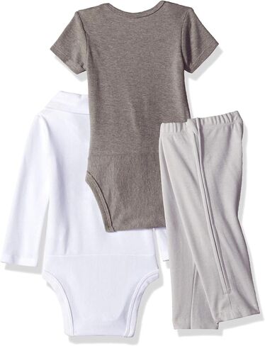 Hanes Ultimate Baby Zippin Pant with Short and Long Sleeve Polo Bodysuits Set in Saudi Arabia