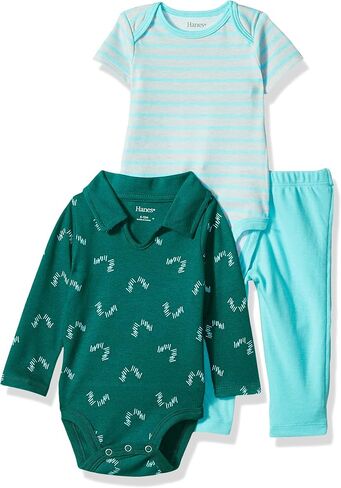 Hanes Ultimate Baby Zippin Pant with Short and Long Sleeve Polo Bodysuits Set in Saudi Arabia