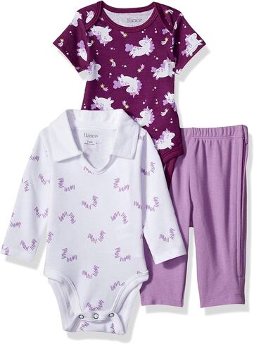 Hanes Ultimate Baby Zippin Pant with Short and Long Sleeve Polo Bodysuits Set in Saudi Arabia