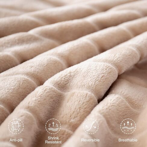 بطانية أطفال من القطيفة من بيرتي، بطانيات استقبال فائقة النعومة ودافئة وخفيفة الوزن ومسامية للجنسين لعربة الأطفال الرضع، مقاس 33 بوصة × 43 بوصة، بيج فاتح in Kuwait