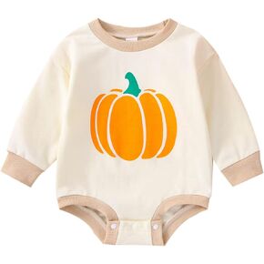 ملابس الهالوين للأطفال حديثي الولادة والرضع والبنات والأولاد على شكل رقعة اليقطين، سترة رومبير بوو الفقاعية in Kuwait