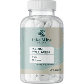 Like Mine Marine Collagen (100 Capsules), No Fillers, Pure & Natural, Bioavailable in Kuwait