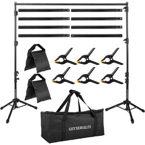 GSY Backdrop Stand 10x7ft/2x3M, Adjustable Heavy Duty Background Stand for Parties, Wedding, Photography, Ad Display, Activity Decoration（Matte Material） in Kuwait