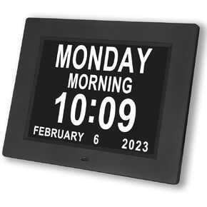 SSINI 【New 2023 Dementia Clocks for Seniors Extra Large Clock with Date and Time for Elderly Digital Clock Large Display (8 inch)
