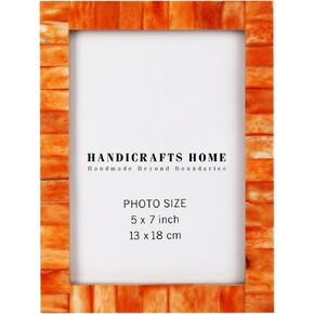 Handicrafts Home 16x20 Poster Frame - Orange Bone Inlay Classic Collection Wall Mount Decorative Picture Frame for Posters, Photos, Diplomas, Certificates, Art Work - Handmade Vintage Home Decor Gift in Kuwait