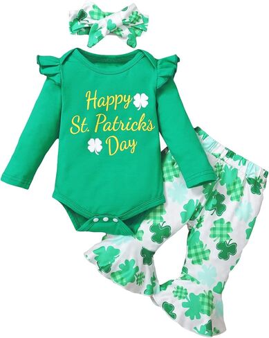 بدلة Detigee Baby Girl Happy St. Patricks Day للرضع في عيد القديس باتريك الأول in Kuwait