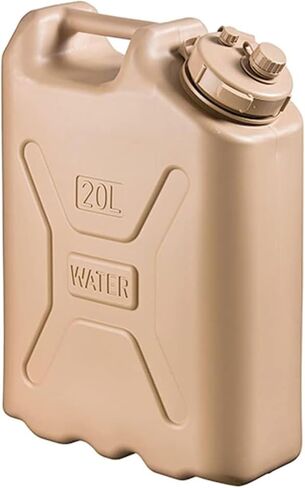 Scepter 5 Gallon 20 Liter Durable Portable BPA Free Military Water Storage Container for Camping and Emergency Management with Small Spout, Sand in Saudi Arabia