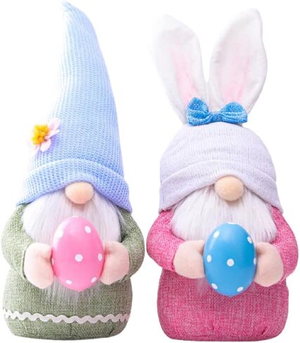 FZBNSRKO Easter Decorations,2Pcs Gnomes Easter Gnomes Plush Easter Gnome Bunny Faceless Plush Doll Decor with Easter Egg for Kids/Girl/Boy,Spring Easter Home Decorations in Saudi Arabia