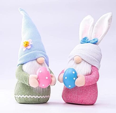 FZBNSRKO Easter Decorations,2Pcs Gnomes Easter Gnomes Plush Easter Gnome Bunny Faceless Plush Doll Decor with Easter Egg for Kids/Girl/Boy,Spring Easter Home Decorations in Saudi Arabia