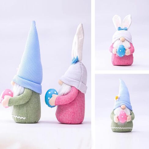 FZBNSRKO Easter Decorations,2Pcs Gnomes Easter Gnomes Plush Easter Gnome Bunny Faceless Plush Doll Decor with Easter Egg for Kids/Girl/Boy,Spring Easter Home Decorations in Saudi Arabia