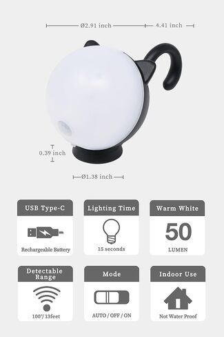 Musashi Night Light Motion Sensor Indoor Portable Light Battery Powered Rechargeable Kitten Night Light Ecru WAM-053AC in Saudi Arabia
