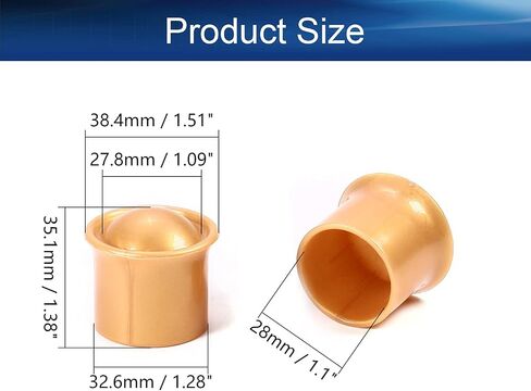 Heyiarbeit Curtain Rod Cap Finials Plastic Vintage for 26-27mm/1.02-1.06inch Dia Rod Creamy-White 100mm/3.93" Height 4Pcs in Saudi Arabia