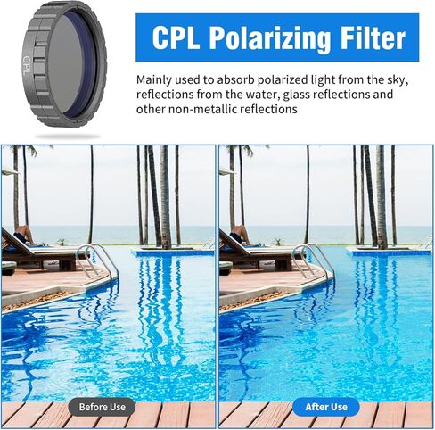 6-in-1 UV Camera Lens Filter for Ourlife S81TR Action Camera, Include ND4, ND8, ND16, CPL, Purple, Macro in Kuwait