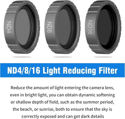 6-in-1 UV Camera Lens Filter for Ourlife S81TR Action Camera, Include ND4, ND8, ND16, CPL, Purple, Macro in Kuwait