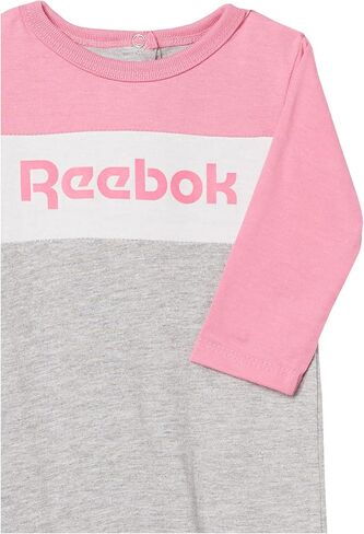 Reebok baby-girls One Piece Snap-on Sleep and Play Romper Pajamas With Accessory Baby and Toddler Layette Set (pack of 1) in Saudi Arabia